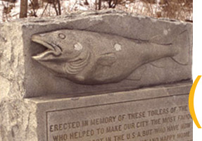 Grave marker at Fishermen's Rest, West Gloucester cemetery. Photo by Maggie Holtzberg.