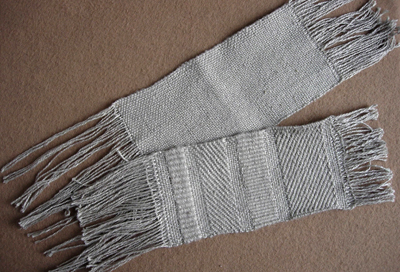 Hand woven textile; Woven textile; 2013: N. Dartmouth, Massachusetts; Organic handspun hemp yarn; 3 1/2