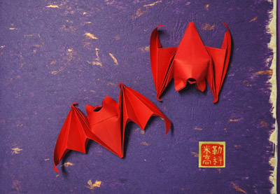 Good luck bats; Origami artist; 2014: Haverhill, Massachusetts