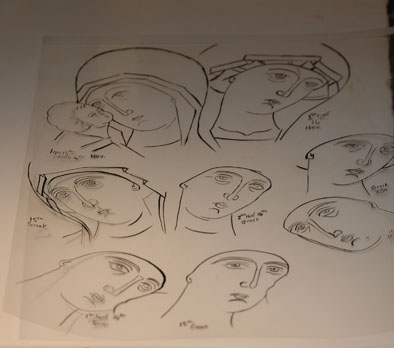 Practice drawing; Apprenticeship - Russian iconography; 2006; Faith Riccio (b. 1954)